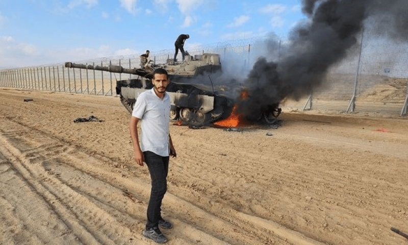 Hassan Aslih with Hamas on October 7 attack