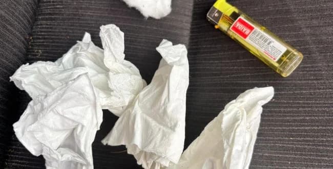 Incendiary materials captured by the police. 