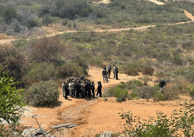 Scene where the boy was found shot