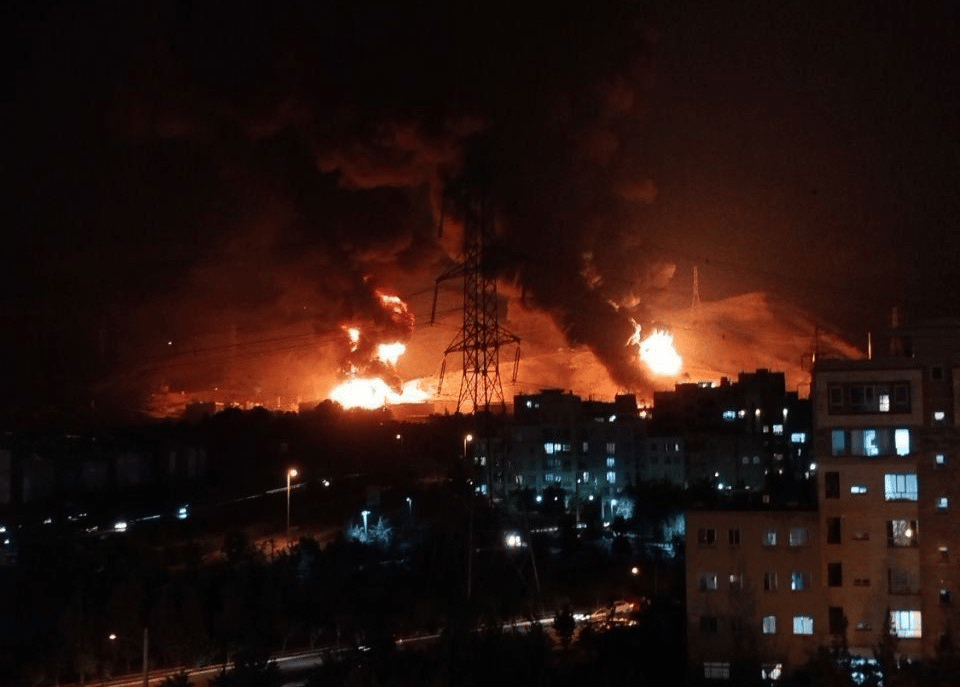 IAF attacking Tehran by night