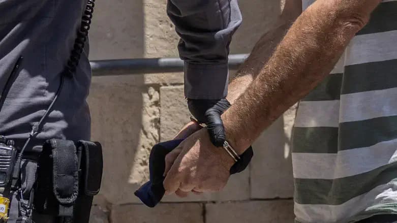 Suspect being arrested by Police