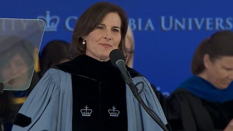 Columbia University’s acting president, Claire Shipman