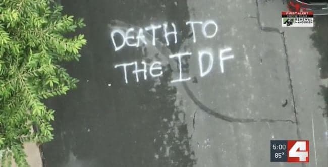 “Death to IDF” Graffiti