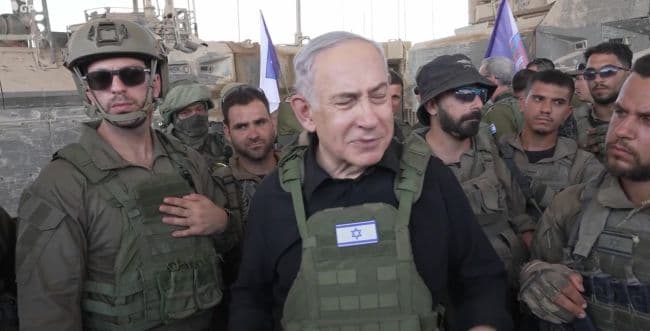Prime Minister Netanyahu at Rafah.