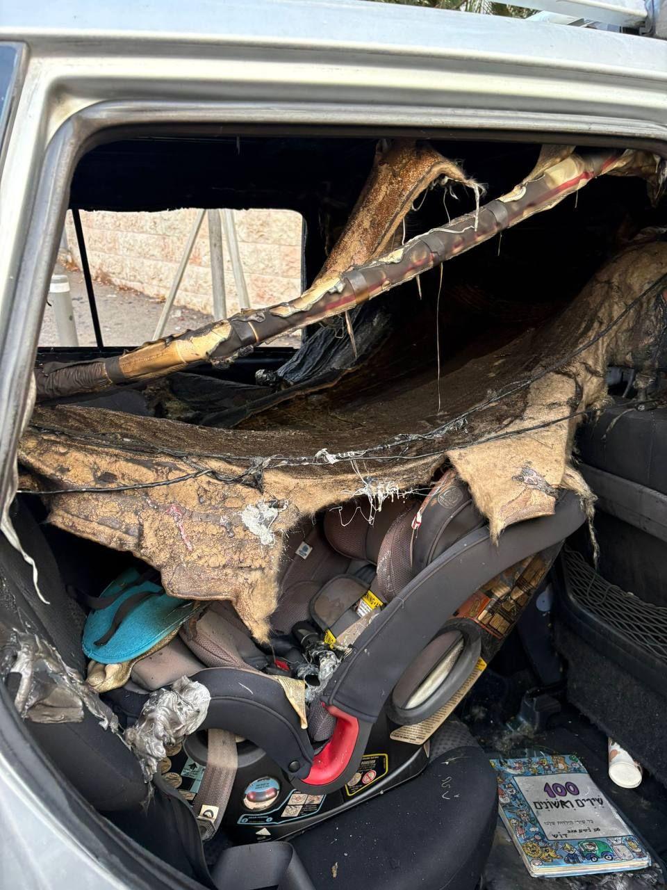 Family car destroyed by demonstrators