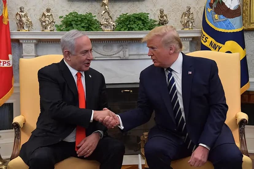 Netanyahu and Trump in White House