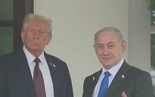 Trump meeting Netanyahu at the White House