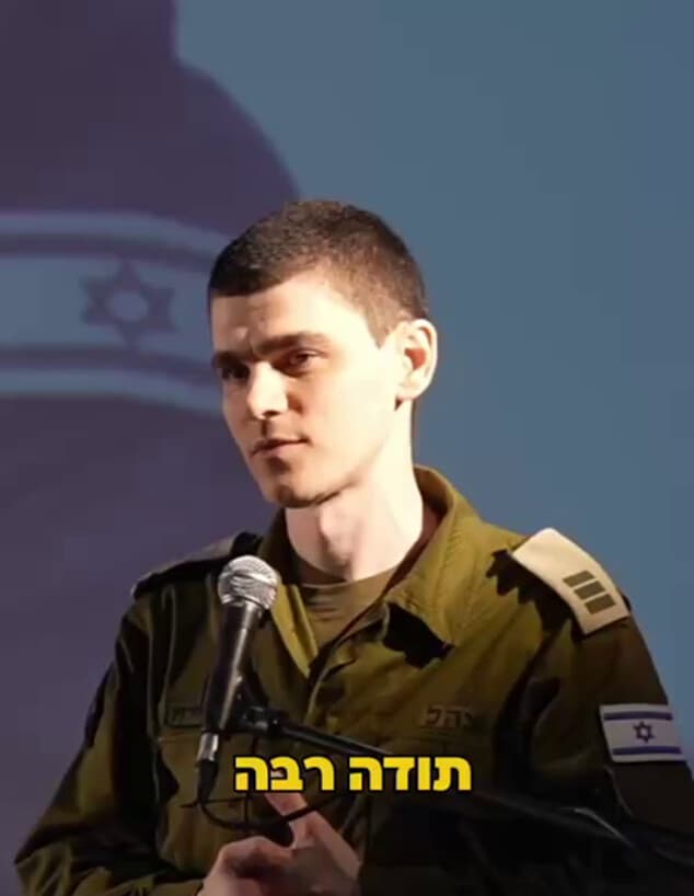 Former hostage Maxim Herkin back in IDF Uniform