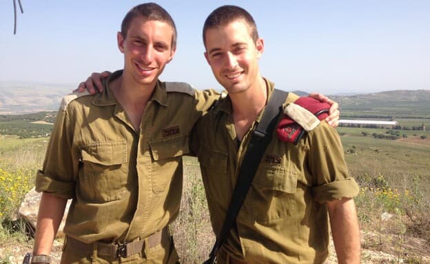Twins Tsur and Hadar Goldin 4 months before Hadar was murdered and kidnapped