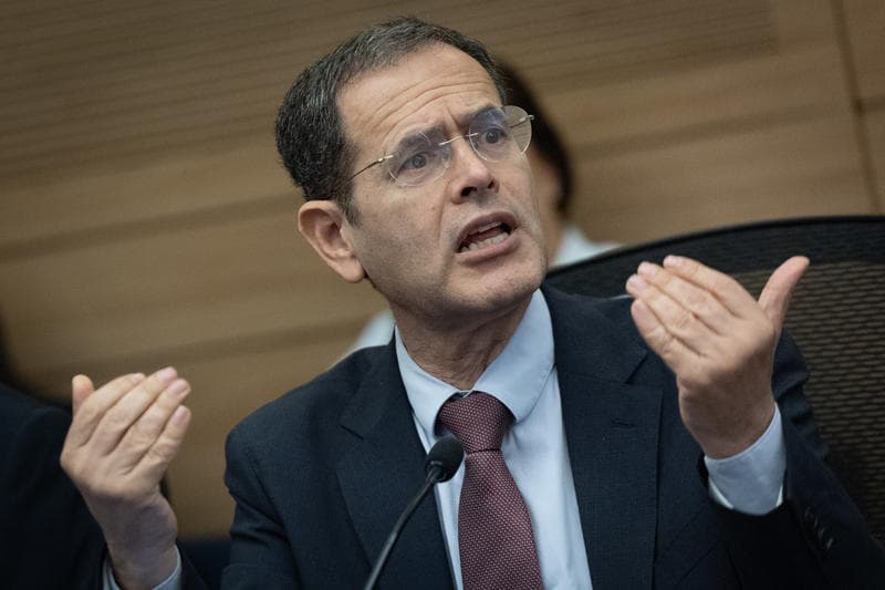 MK Moshe Saada speaks during a joint meeting of the Constitution, Law and Justice Committee and the Foreign Affairs and Defense Committee on the Sde Teiman affair at the Knesset, the Israeli parliament in Jerusalem, November 5, 2025.