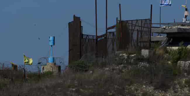 An outpost at the Lebanese border background