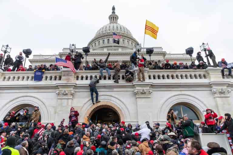 The takeover of the Capitol background