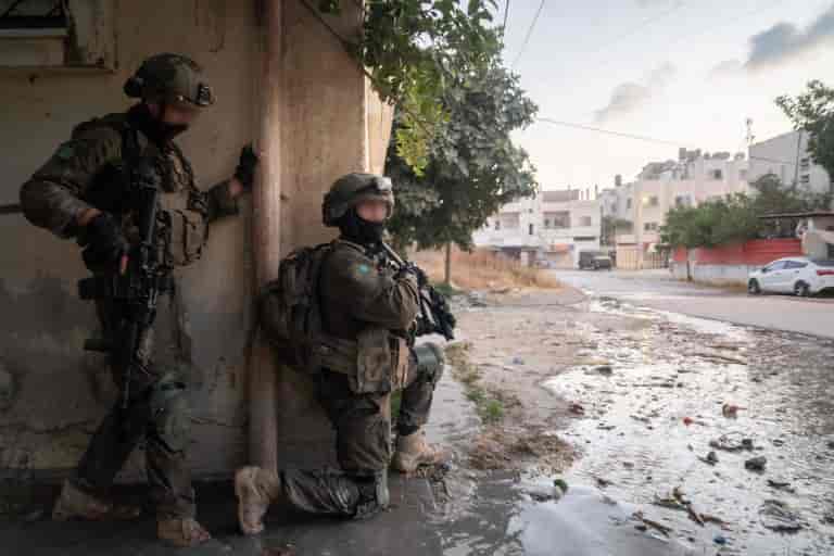 The demolition of the house of the terrorist who murdered the brothers Yagel Yaakov and Hillel Menachem Yaniv background