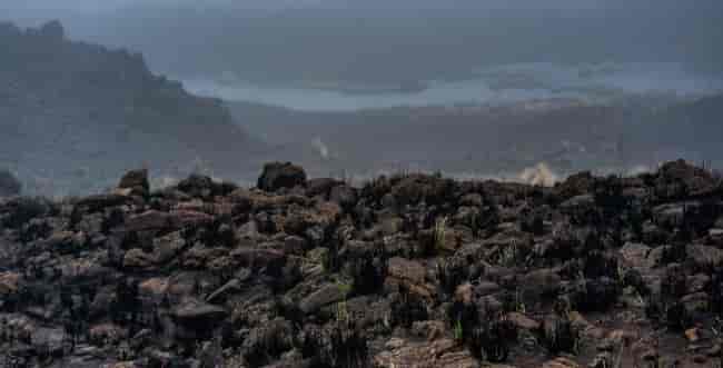 The scene of the fires in Hawaii background