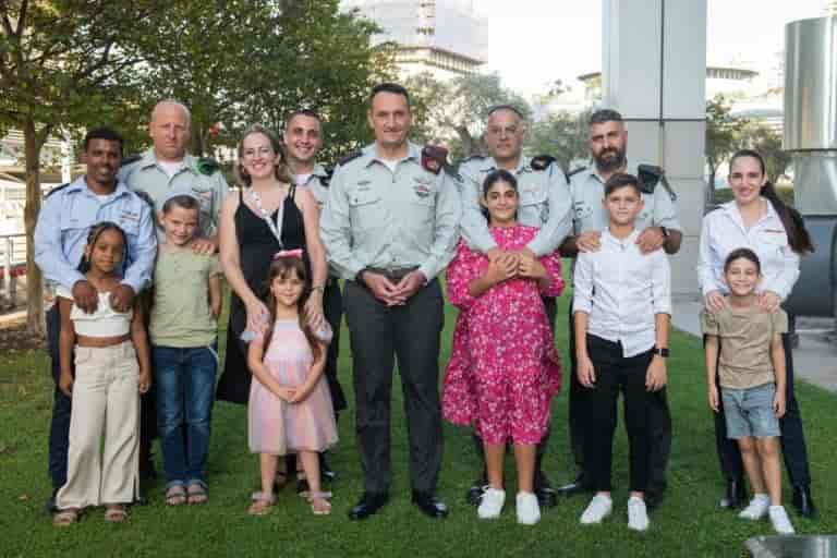 The children with their parents background