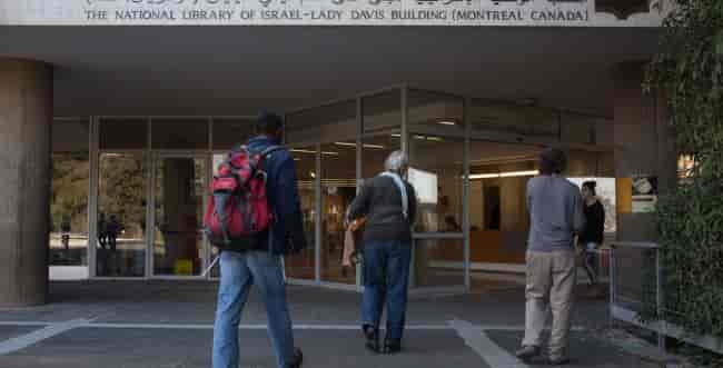 The old library building background