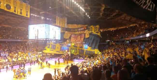The setting of the Maccabi Tel Aviv fans background
