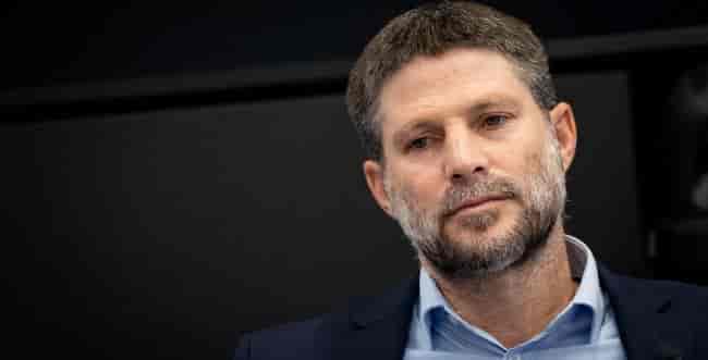 "I take responsibility for what was and will be." Finance MInister Smotrich. background