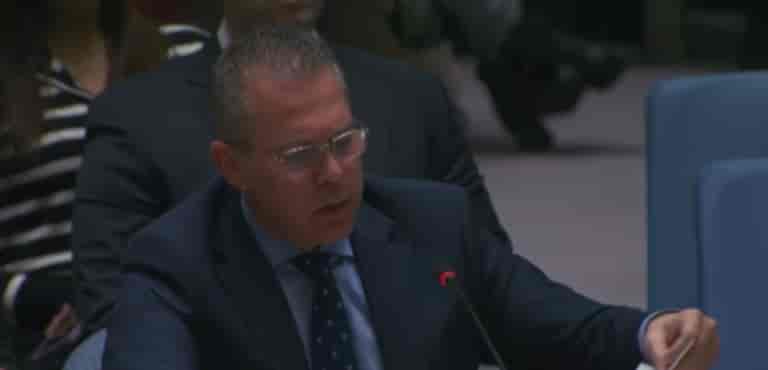 Erdan criticized the Russian proposal background