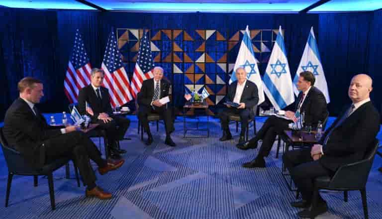 At the extended meeting with Israeli and American representatives background