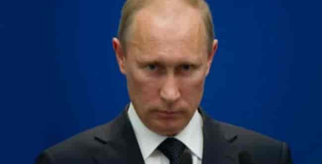 Russian President Vladimir Putin. background