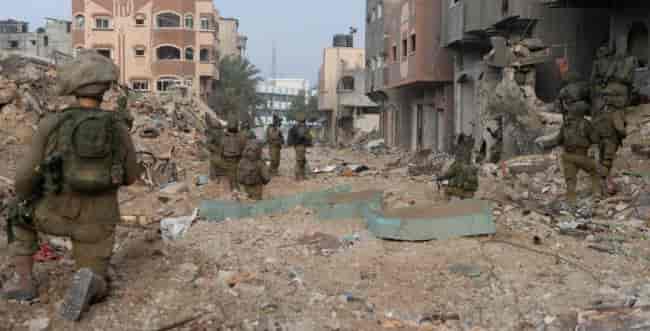 Fighting through Gaza. background