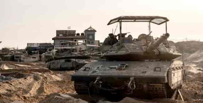 IDF forces in the Gaza Strip. background
