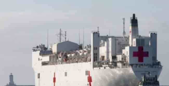 Hospital ship. Illustration. background