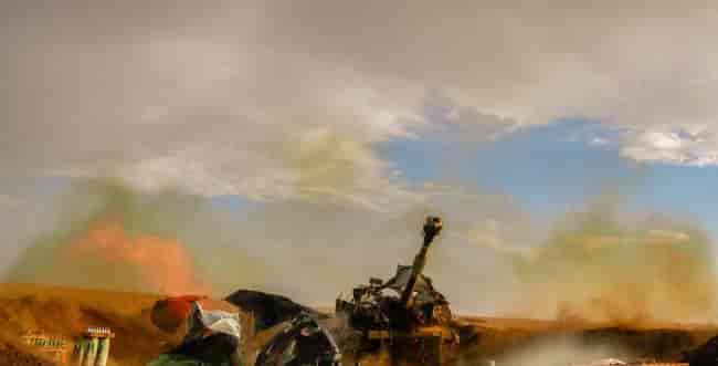 IDF forces on the Lebanese border. background