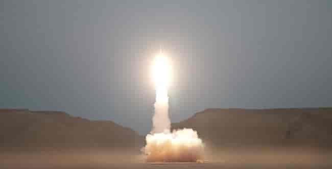 Launch of an "Arrow" interceptor background