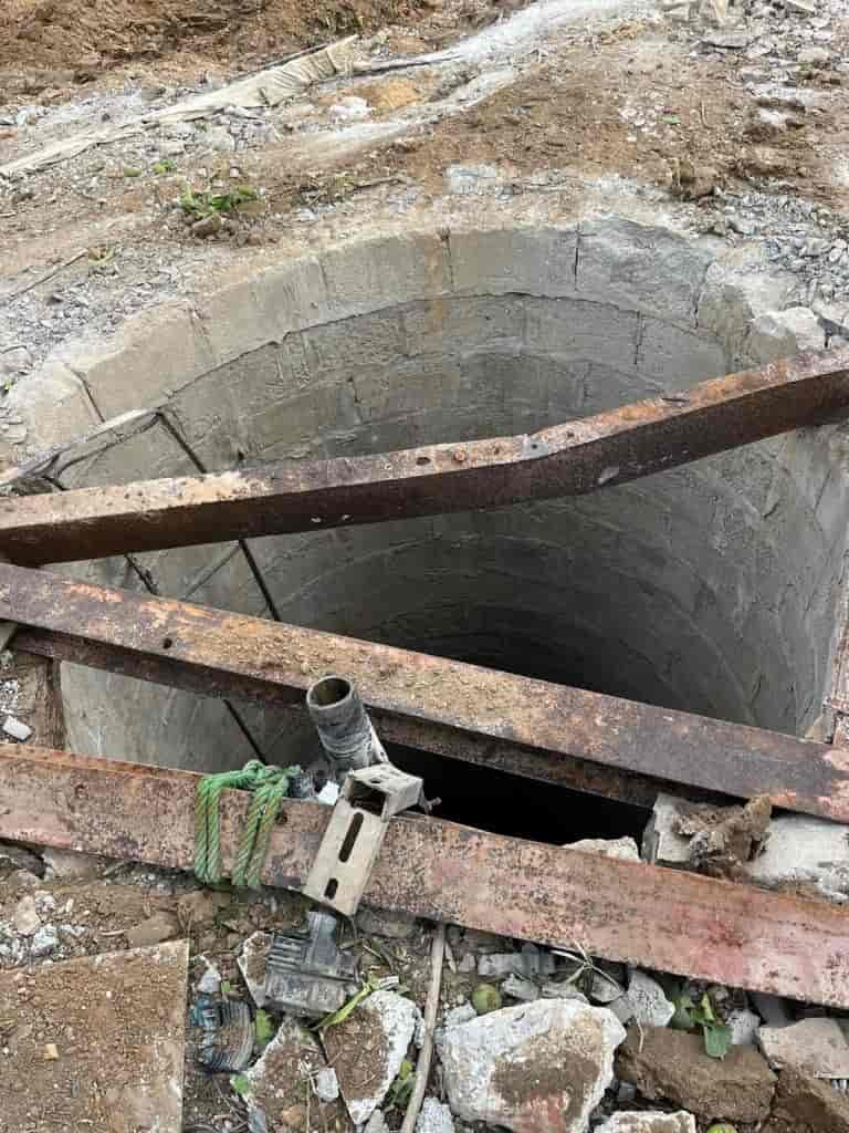 A tunnel shaft near the headquarters background