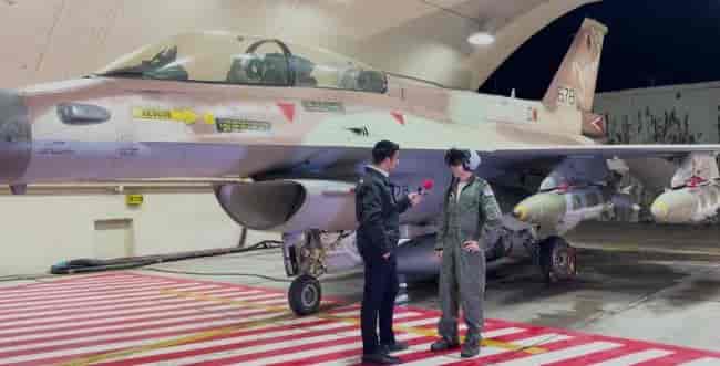 Yishai Cohen interviewing Air Force pilot Major A
