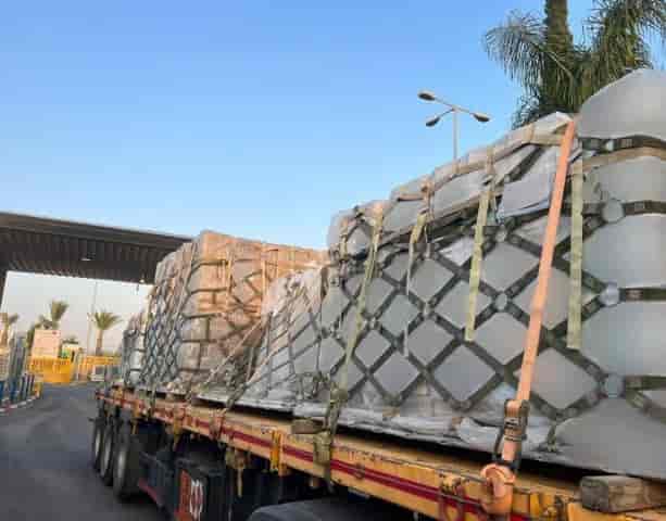 Military equipment coming in. background