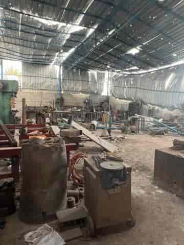 A lathe for the production of munitions in Gaza background
