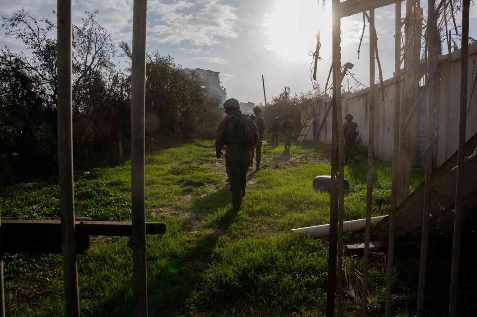IDF patrol, Gaza. background
