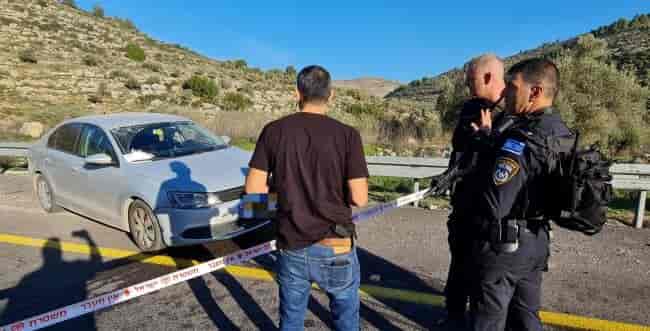 The scene of the attack. background