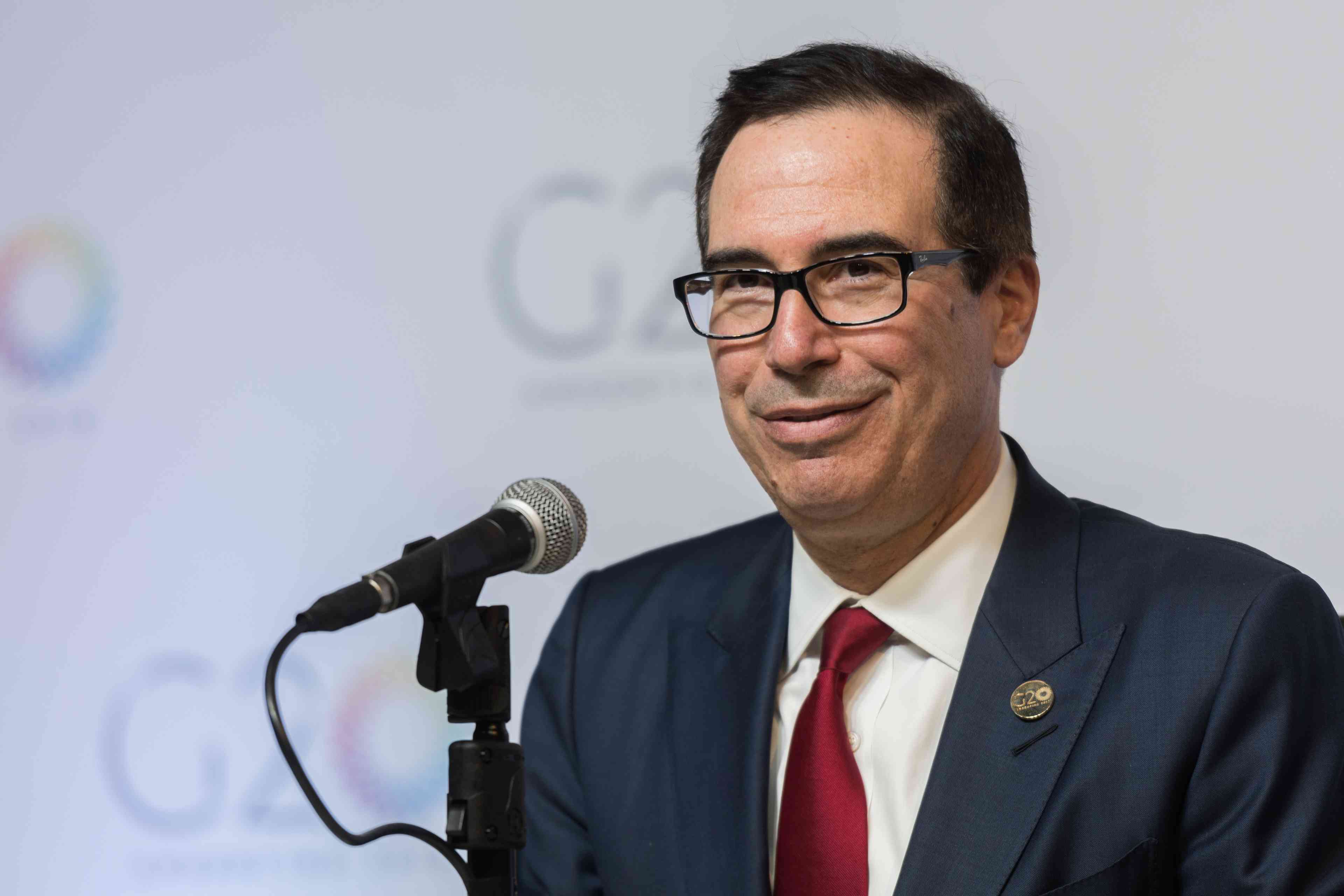 "Despite what's going on with the war, we believe in the Israeli economy and the opportunities going forward." Former Treasury Secretary Steve Mnuchin. background