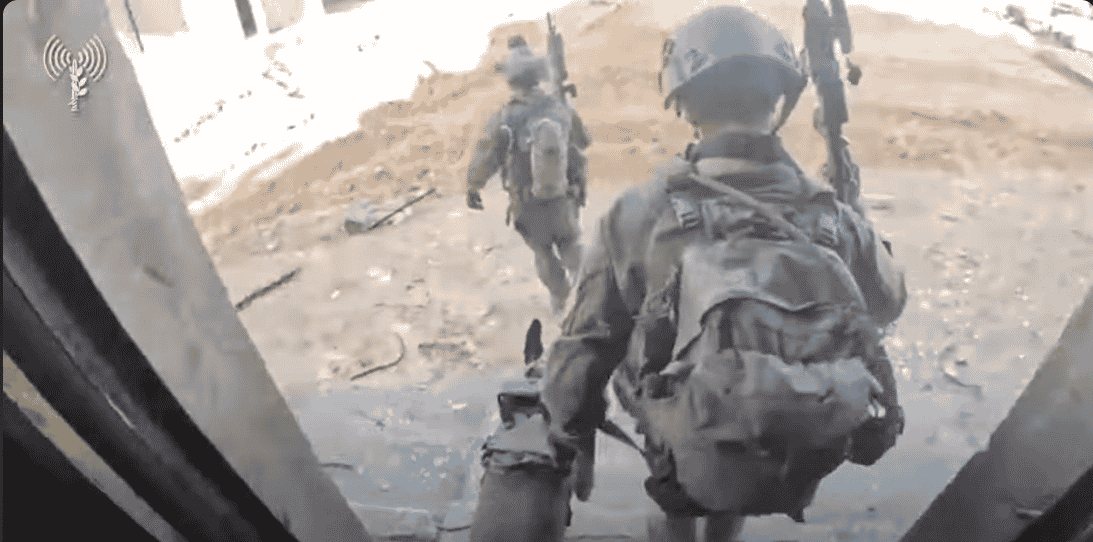 Man and his best friend hunting terrorists. background