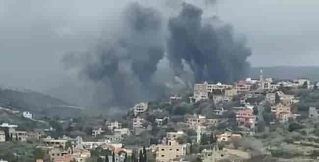 Explosion in Syria background