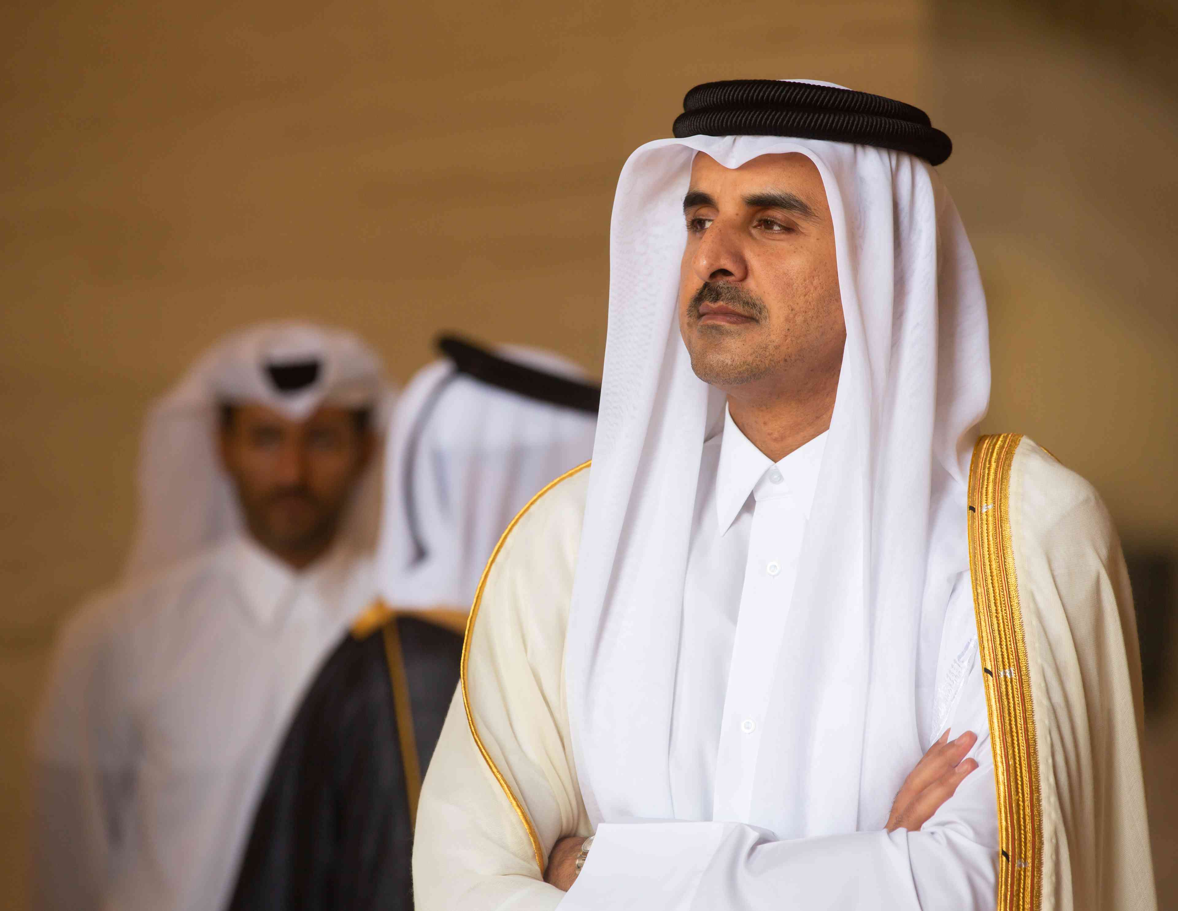Emir of Qatar. background