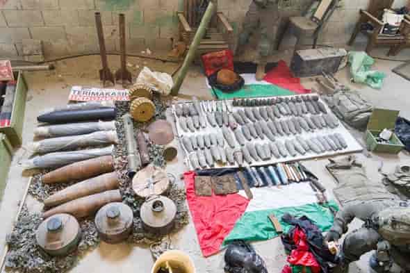 Weapons seized. background