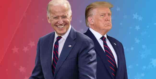 Trump and Biden background