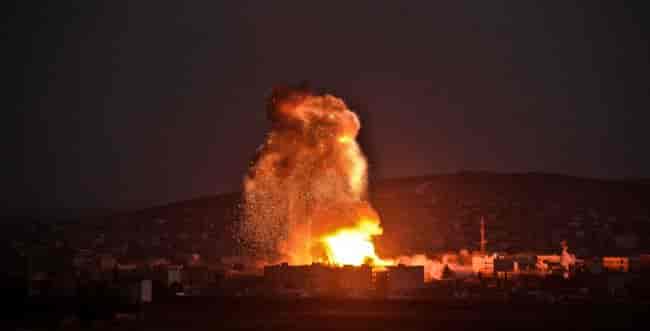 Attack in Syria background
