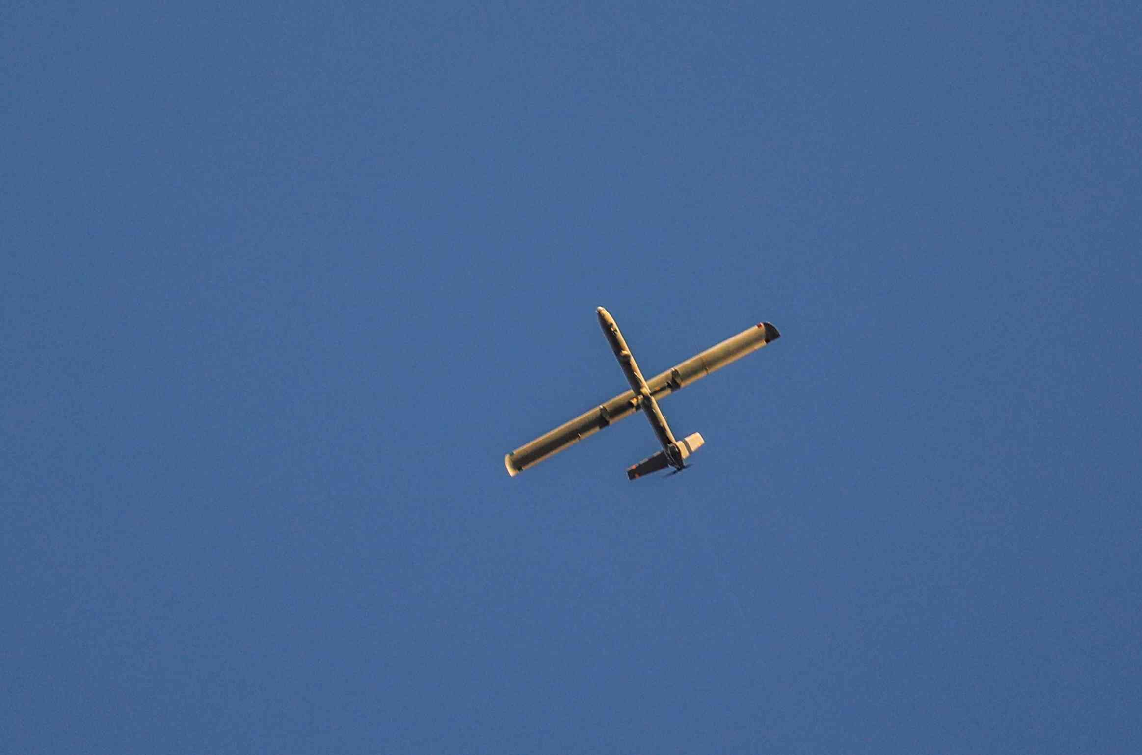 Military drone. Illustration. background