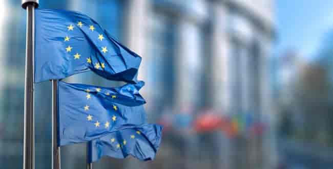 EU flags background