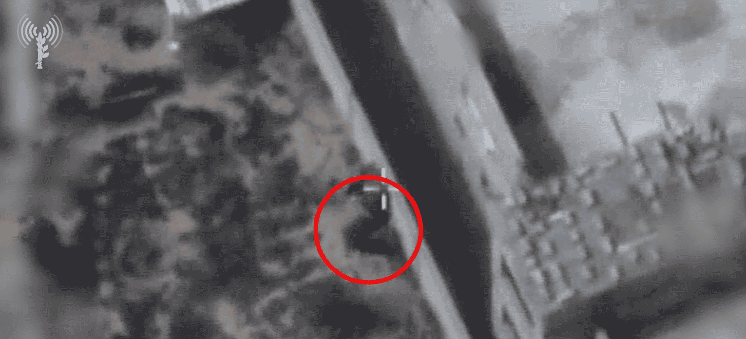 Rocket-firing terrorist spotted before elimination. background