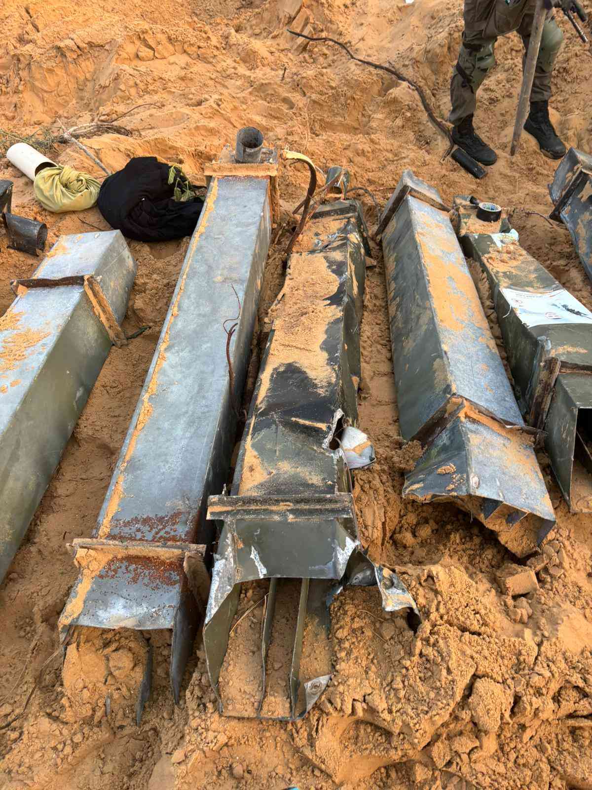 Hamas rockets aimed at Israel background