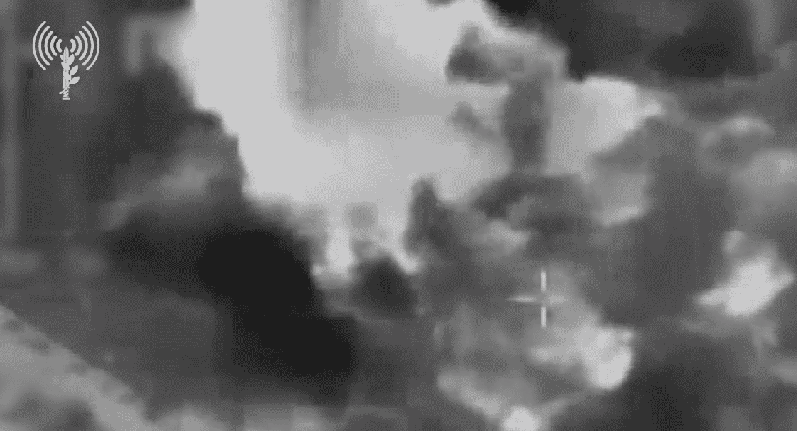 IDF strike in Yaroun. background
