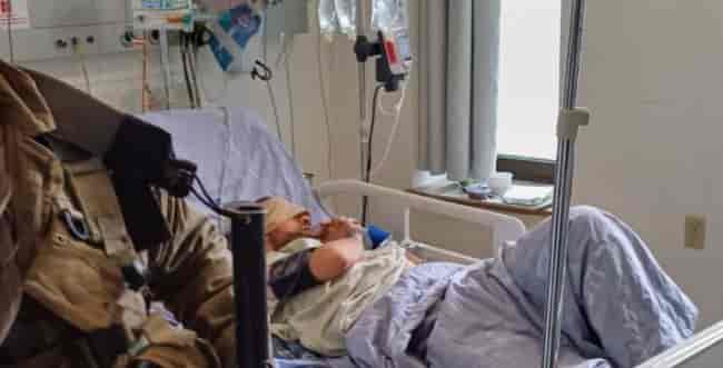 Hamas terrorist getting treatment at Hadassah Hospital in Jerusalem background