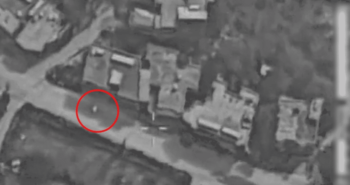 Hezbollah terrorist spotted entering building about to be destroyed from the air. background